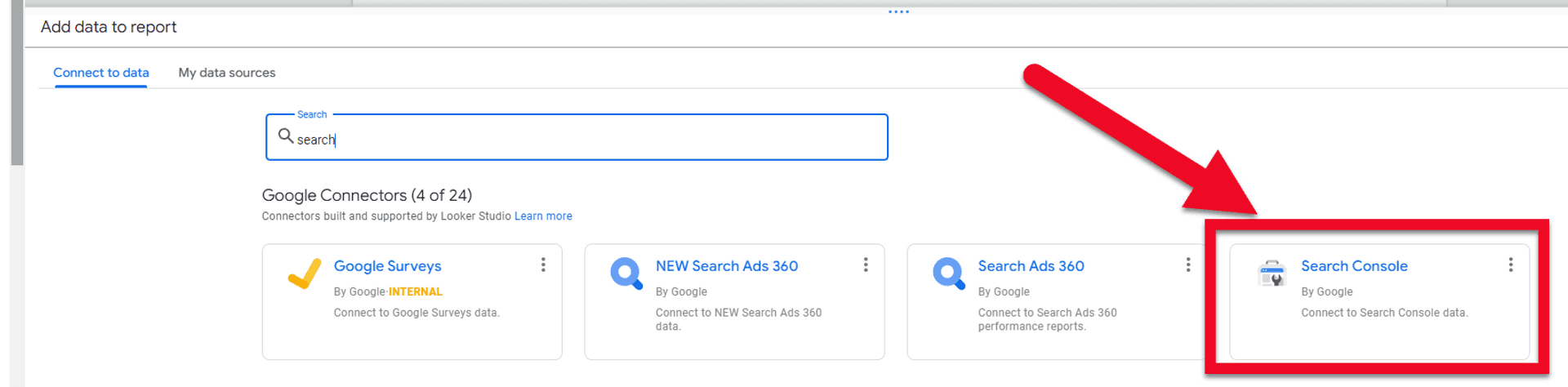 Connect Google Search Console to Google Looker Studio