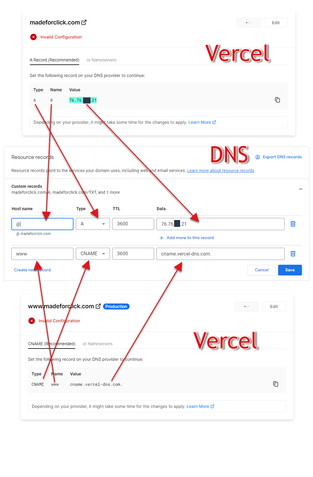 How to link your custom domain from Google domains to Vercel app